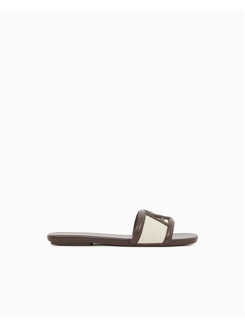 Sandali Flat in Canvas e con logo ARMANI EXCHANGE | XW002568AF22752/MZ766